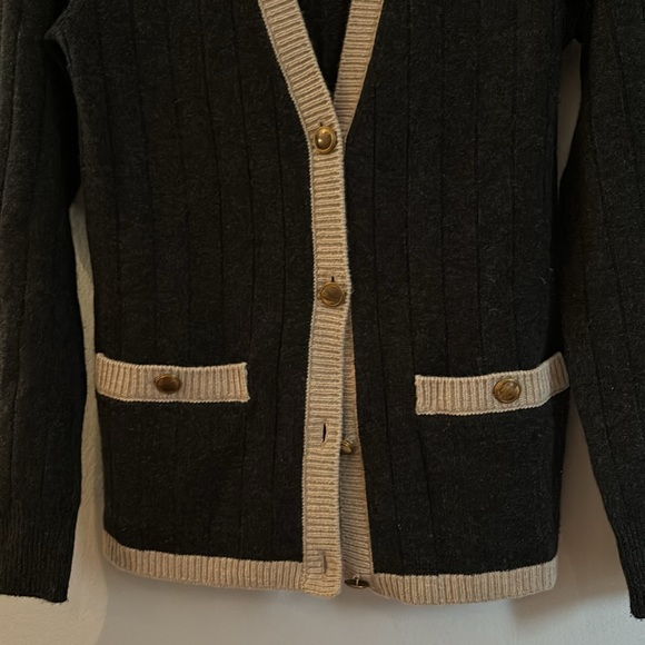 Nili Lotan grey cashmere wool cardigan - Picture 4 of 7